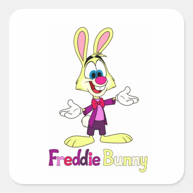 Adesivo Quadrado do Coelho Freddie (Frente)