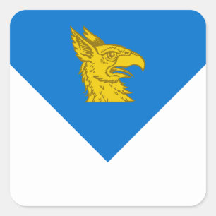 Adesivo Quadrado do Distintivo da População do Cov