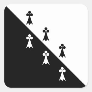 Adesivo Quadrado do Emblema da População de Loch S