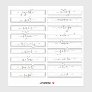 Adesivo Quadrado do Gabinete de Especiarias de Organizaç