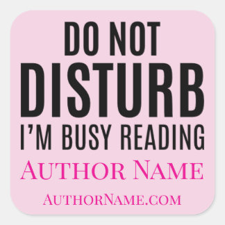 Adesivo Quadrado Do Not Disturb I'm Reading