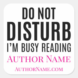 Adesivo Quadrado Do Not Disturb I'm Reading