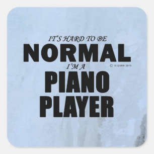 Adesivo Quadrado do Piano Player Normal