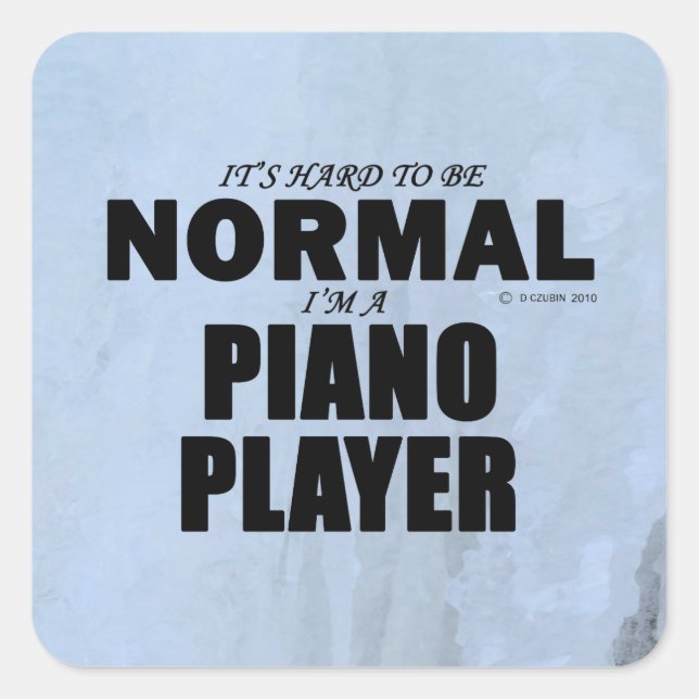 Adesivo Quadrado do Piano Player Normal (Frente)