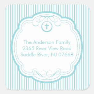 Adesivo Quadrado Doce Cruz Em Frame Address Sticker Baptism