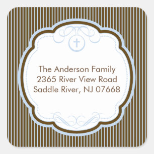 Adesivo Quadrado Doce Cruz Em Frame Address Sticker Baptism