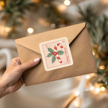 Doce de Natal Vintage em forma de Bengala