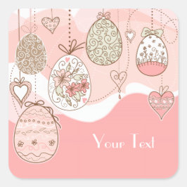 Adesivo Quadrado Doce Páscoa Elegance