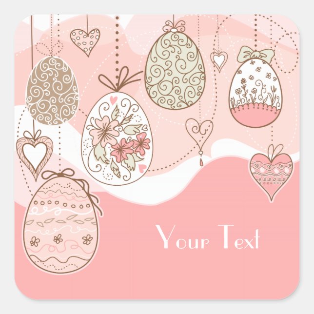 Adesivo Quadrado Doce Páscoa Elegance (Frente)