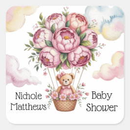 Adesivo Quadrado Doce Sonhos Chá de Menina