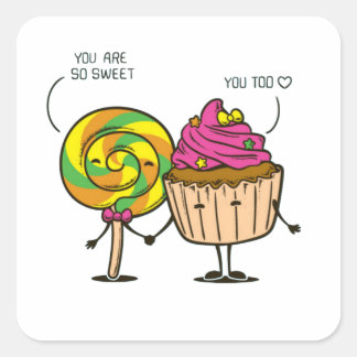 Adesivo Quadrado Doces