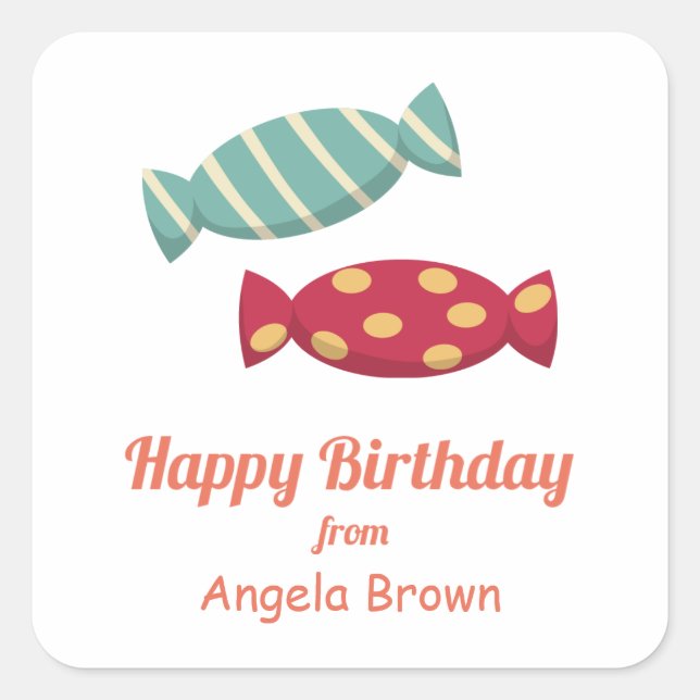 Adesivo Quadrado Doces/Cafés (Frente)