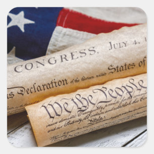 Adesivo Quadrado Documentos fundadores dos EUA