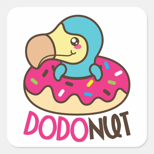 Adesivo Quadrado Dodonut (rosquinha) (Frente)