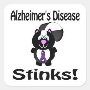 Adesivo Quadrado Doença de Alzheimer Cheira a Sensibilização