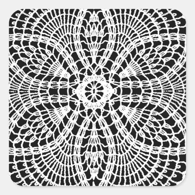 Adesivo Quadrado Doily Art (Frente)