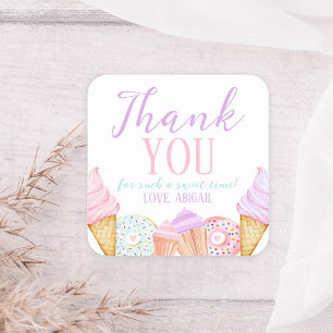 Adesivo Quadrado DOIS Bons Aniversário