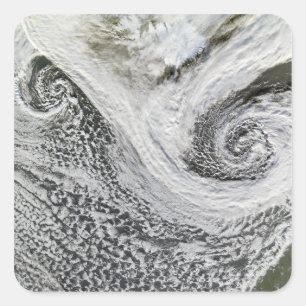 Adesivo Quadrado Dois ciclones formados no tandem ao sul de