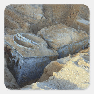 Adesivo Quadrado Dois dispositivos em forma de caixa embalados