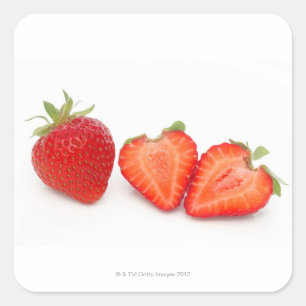 Adesivo Quadrado Dois frescos, maduros, cultivados em casa, orgânic