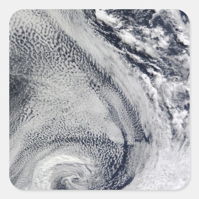 Adesivo Quadrado Dois Furacões Polares em Forma de S (Frente)