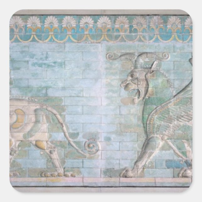 Adesivo Quadrado Dois Griffins Asas, do Palácio de (Frente)