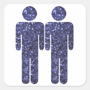 Adesivo Quadrado Dois Homens
