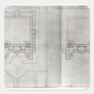 Adesivo Quadrado Dois planos para o primeiro projeto para o Louvre