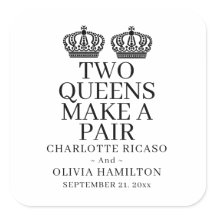 Dois Queens Fazem Um Casamento Lésbico De Gay Par