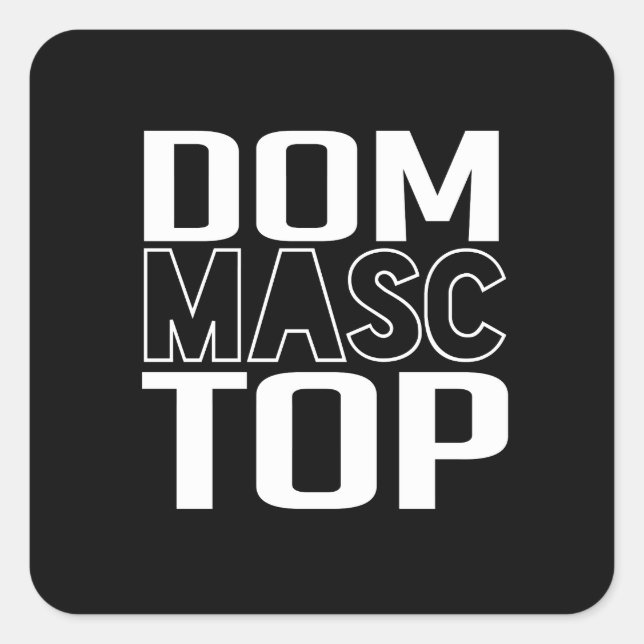 Adesivo Quadrado Dom Masc Melhor (Frente)