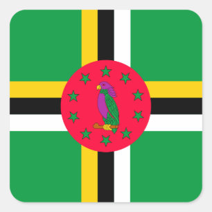 Adesivo Quadrado Dominica
