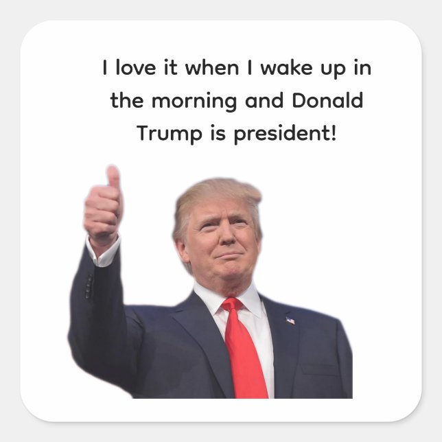 Adesivo Quadrado Donald Trump 2024 (Frente)