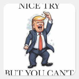 Adesivo Quadrado Donald Trump Nice Tentar
