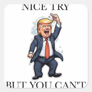 Adesivo Quadrado Donald Trump Nice Tentar