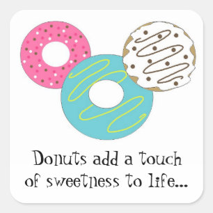 Adesivo Quadrado Donuts Doces
