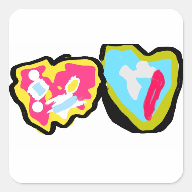 Adesivo Quadrado Donuts valentim  (Frente)