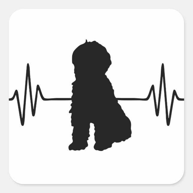 Adesivo Quadrado Doodle Heart (Frente)