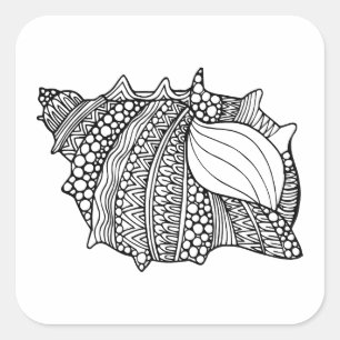 Adesivo Quadrado Doodle inspirado