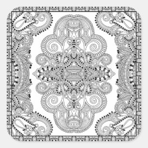 Adesivo Quadrado Doodle original