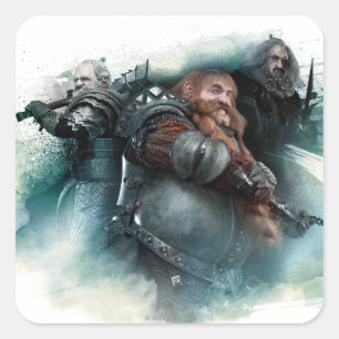 Adesivo Quadrado Dori, Bombur E Gráfico De Oin