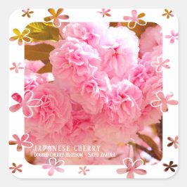 Adesivo Quadrado Double Cherry Blossom: Sato-zakura