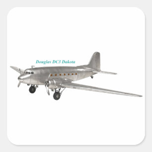 Adesivo Quadrado Douglas DC3 Dakota