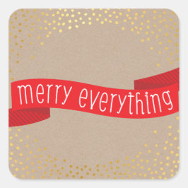 Adesivo Quadrado DOURADA CONFETTI SNOVIDADE FOTO feliz tudo faixa