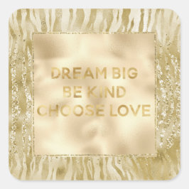Adesivo Quadrado Dourada Glitter Confetti Glitzy Zebra Dream