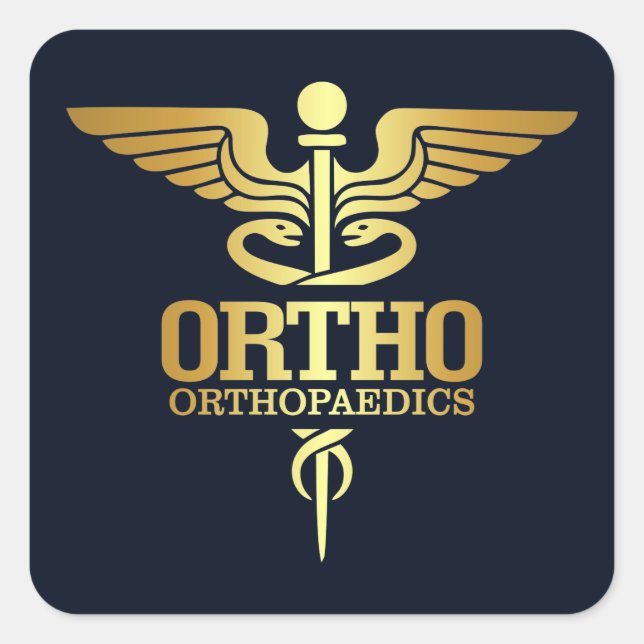 Adesivo Quadrado Dourado Caduco (ORTHO) (Frente)