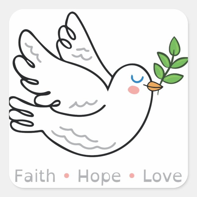 Adesivo Quadrado Dove (Frente)