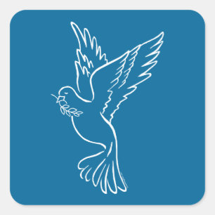 Adesivo Quadrado Dove of Peace