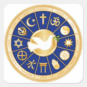 Adesivo Quadrado Dove of Peace
