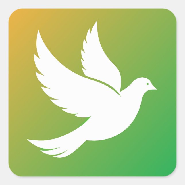 Adesivo Quadrado Dove Silhouette (Frente)