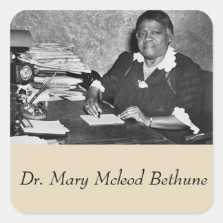 Adesivo Quadrado Dr. Mary Mcleod Bethune